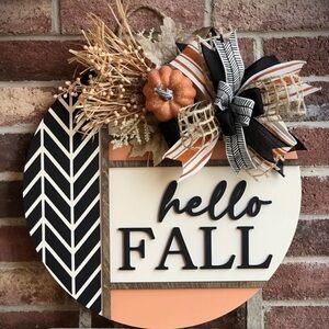 Hello Fall Welcome Door Sign